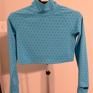 Oiselle Teal Long Sleeve Firecracker Top